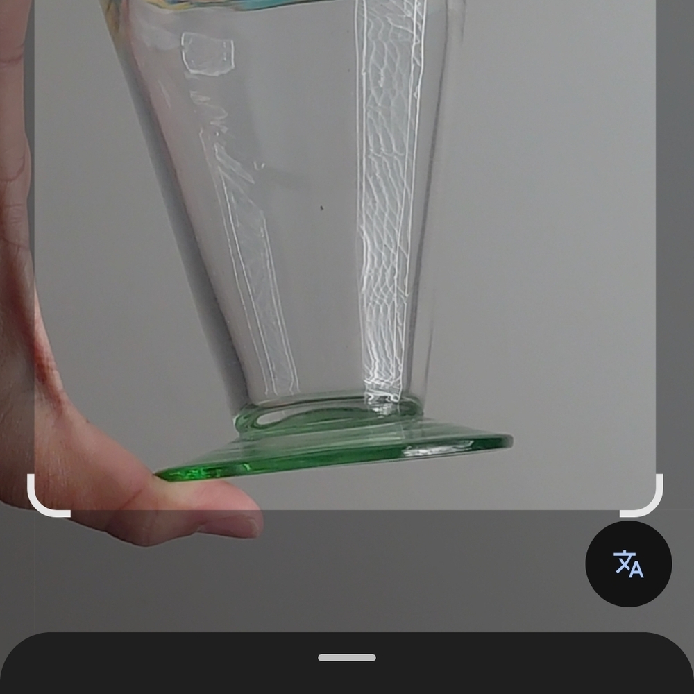 Colorful Glass Vase with Multicolor Rim - Picture 9 of 9